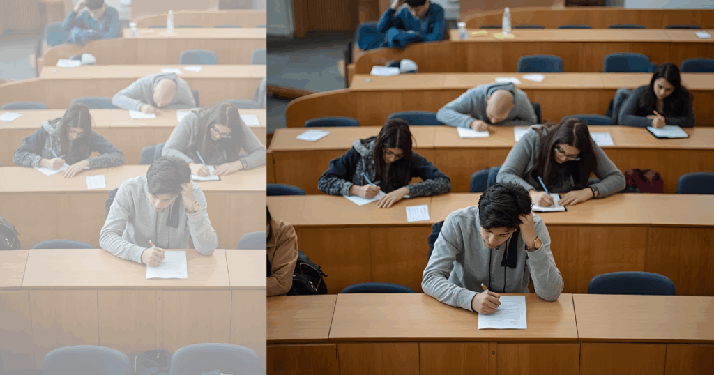 大学テスト風景
